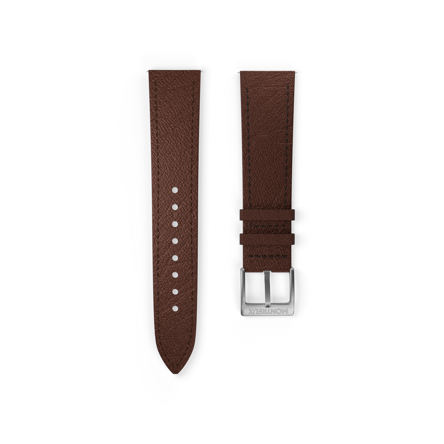 20mm Dark Brown French Epsom Leather Strap
