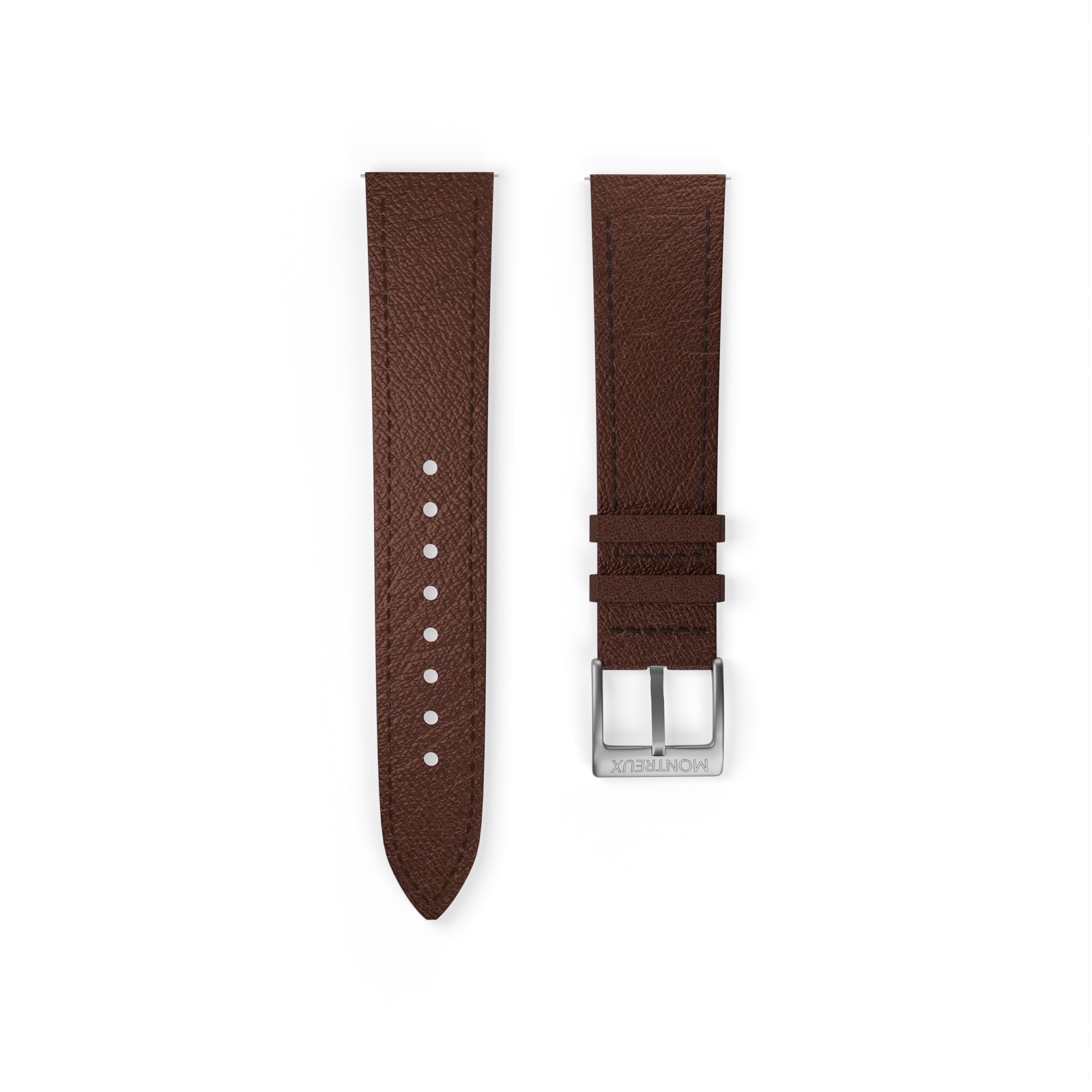 20mm Dark Brown French Epsom Leather Strap