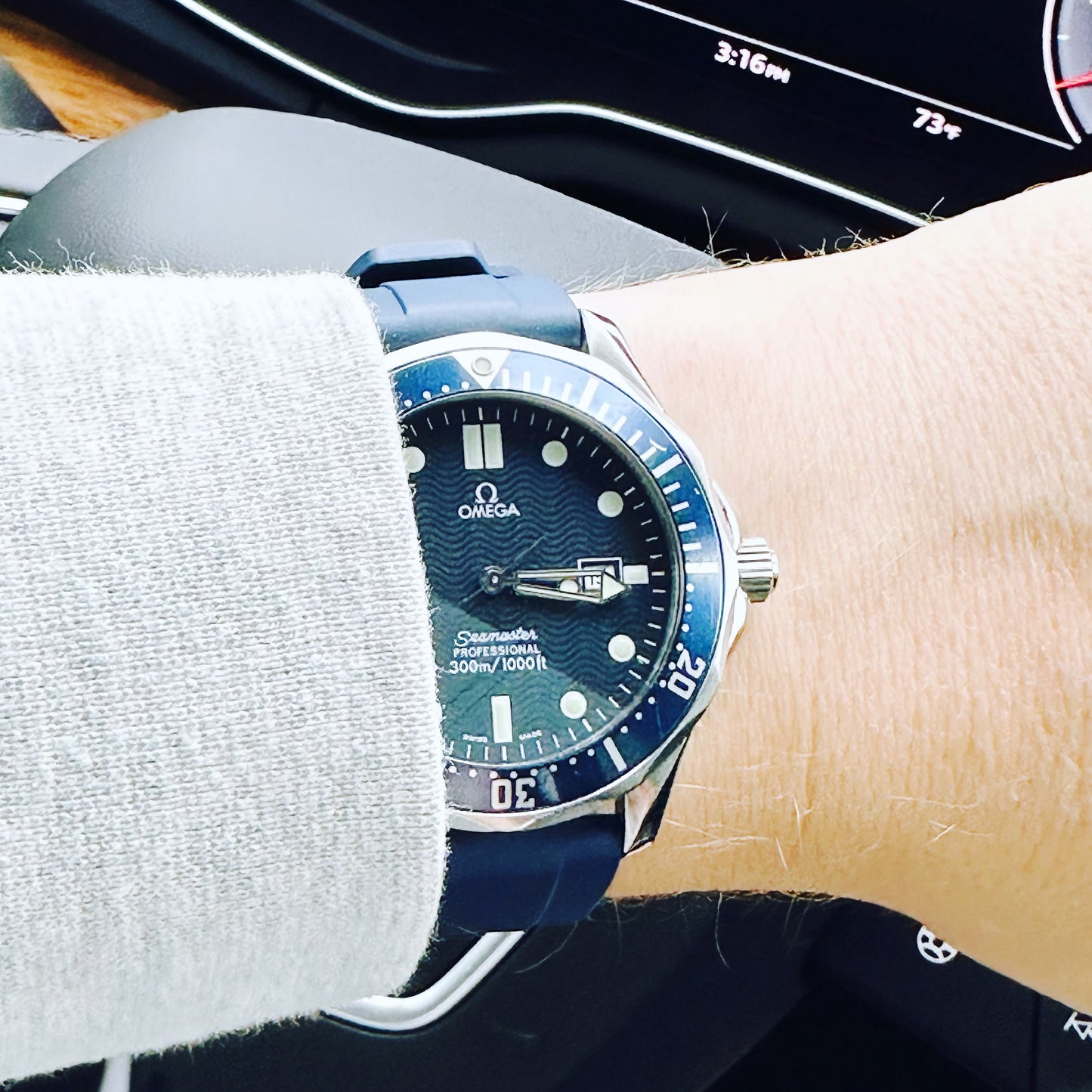 22mm Navy Blue FKM Rubber Strap