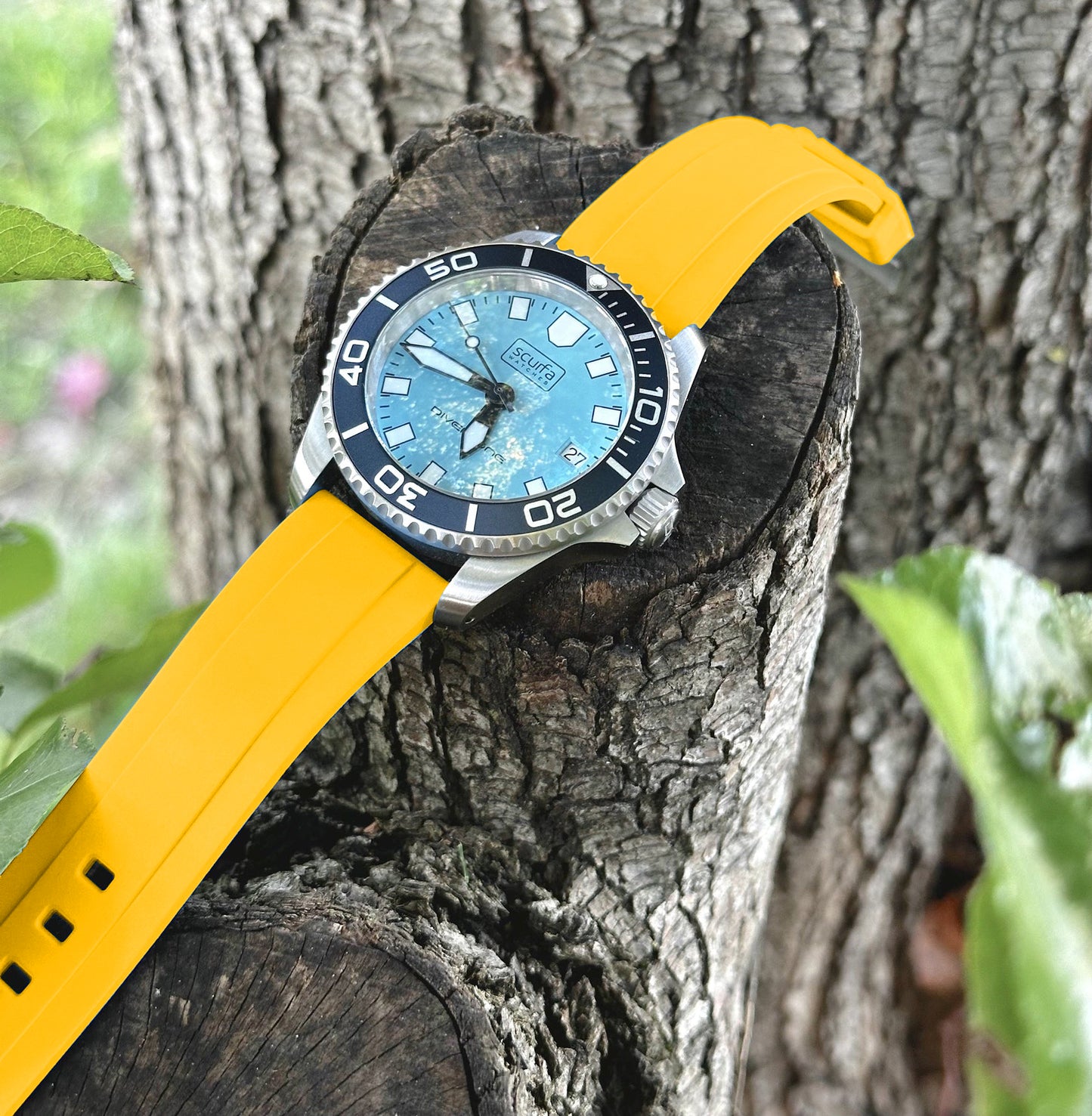 20mm Yellow FKM Rubber Strap