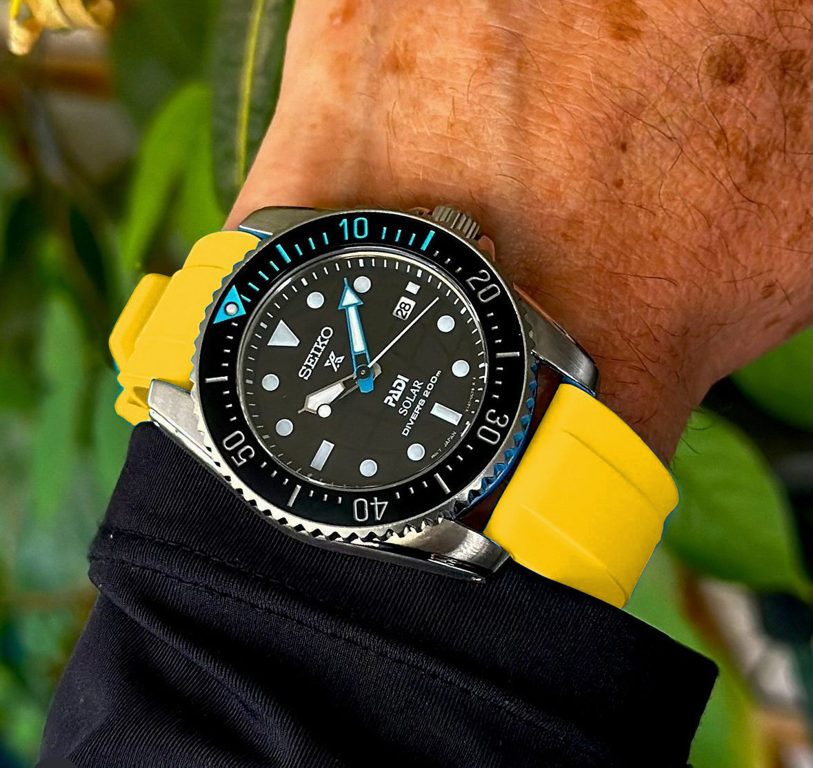 20mm Yellow FKM Rubber Strap