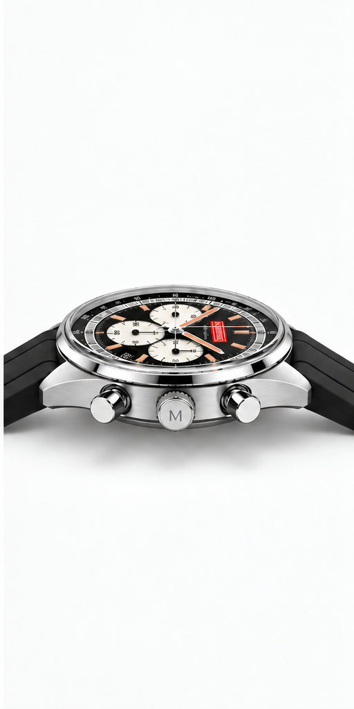 Brushed-and-polished 38mm case