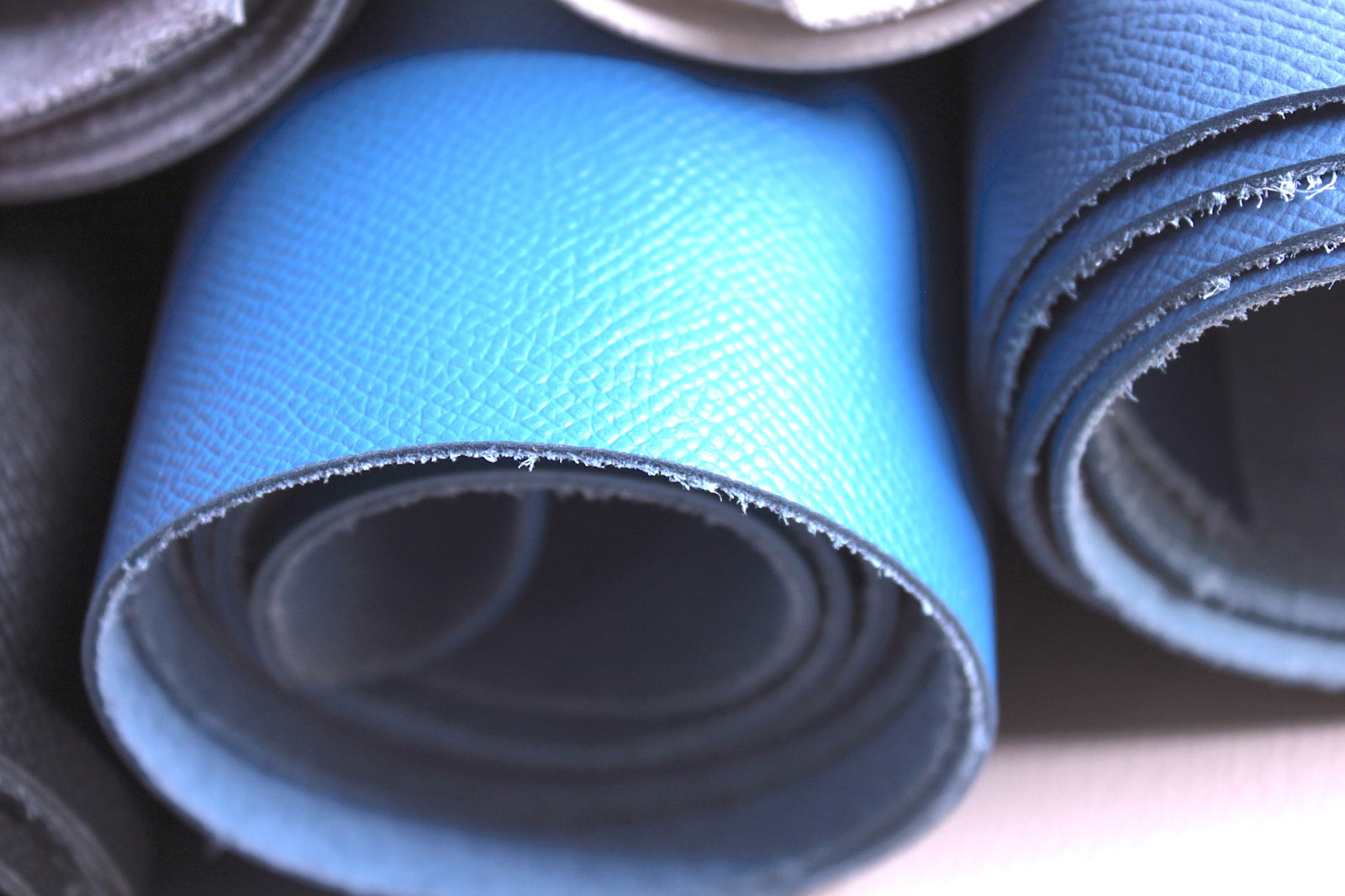 20mm Aqua Blue French Epsom Leather Strap