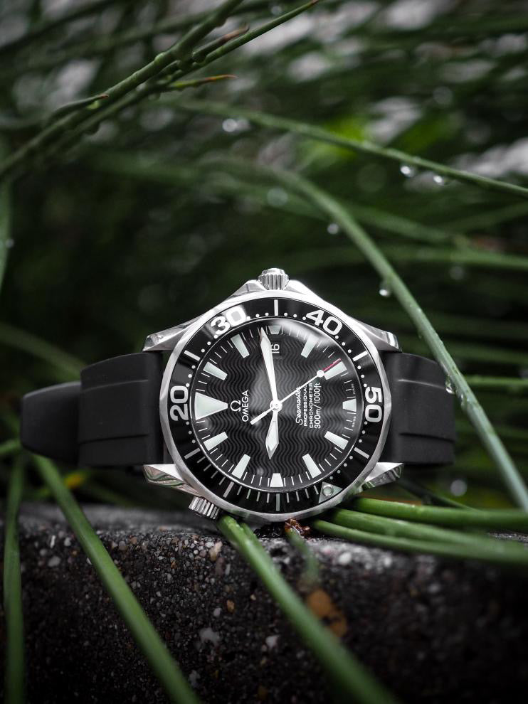 22mm Black FKM Rubber Strap