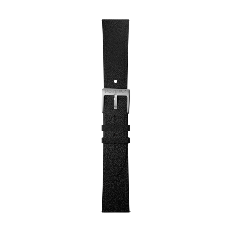 20mm Black French Epsom Leather Strap