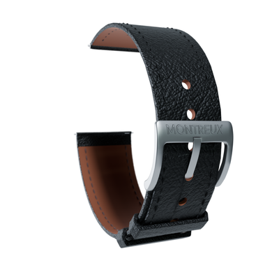 20mm Black French Epsom Leather Strap