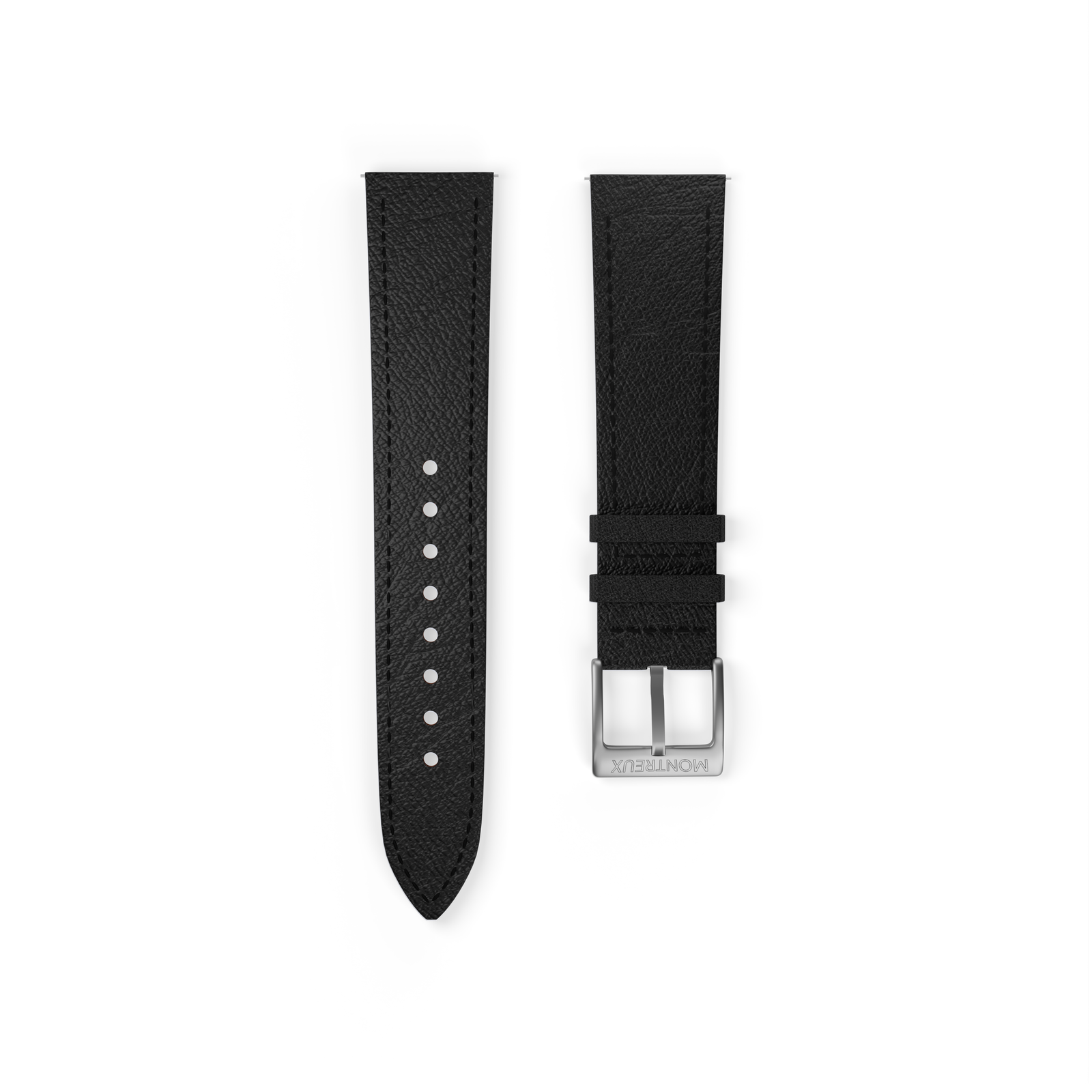 20mm Black French Epsom Leather Strap