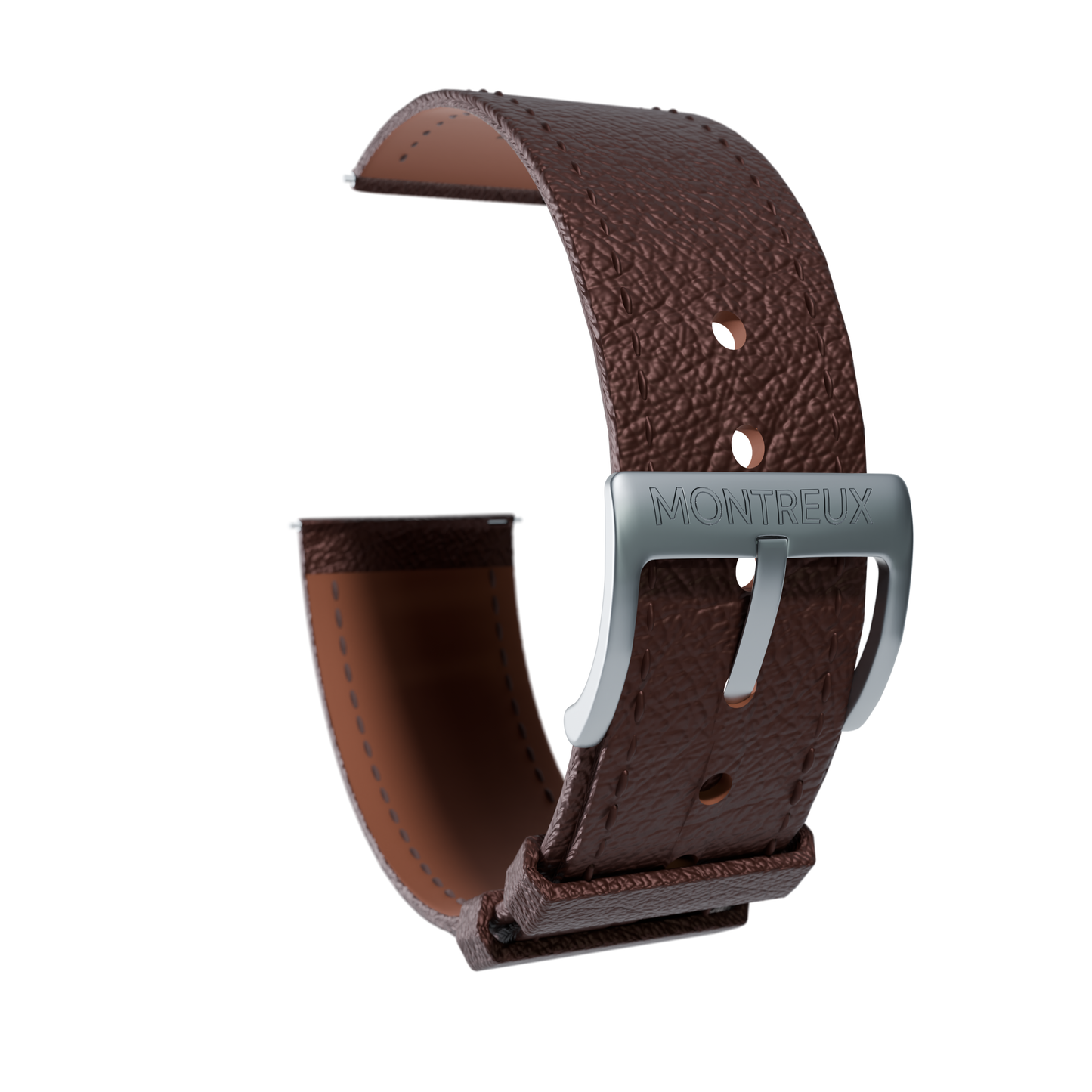 20mm Dark Brown French Epsom Leather Strap