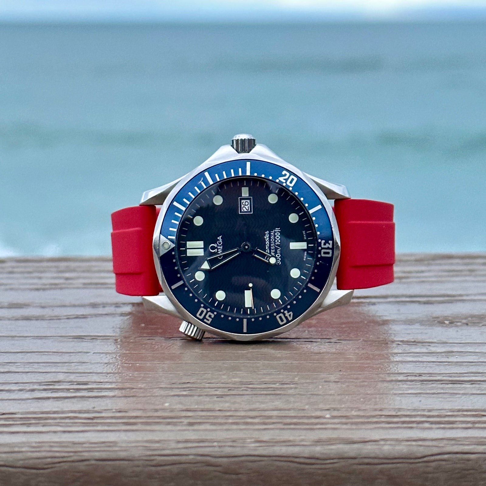 20mm Red FKM Rubber Strap