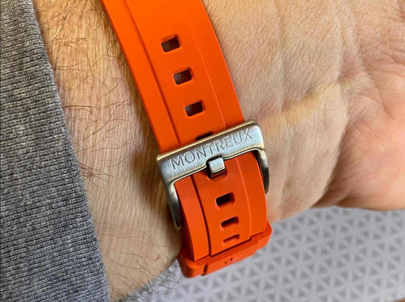 20mm Orange FKM Rubber Strap