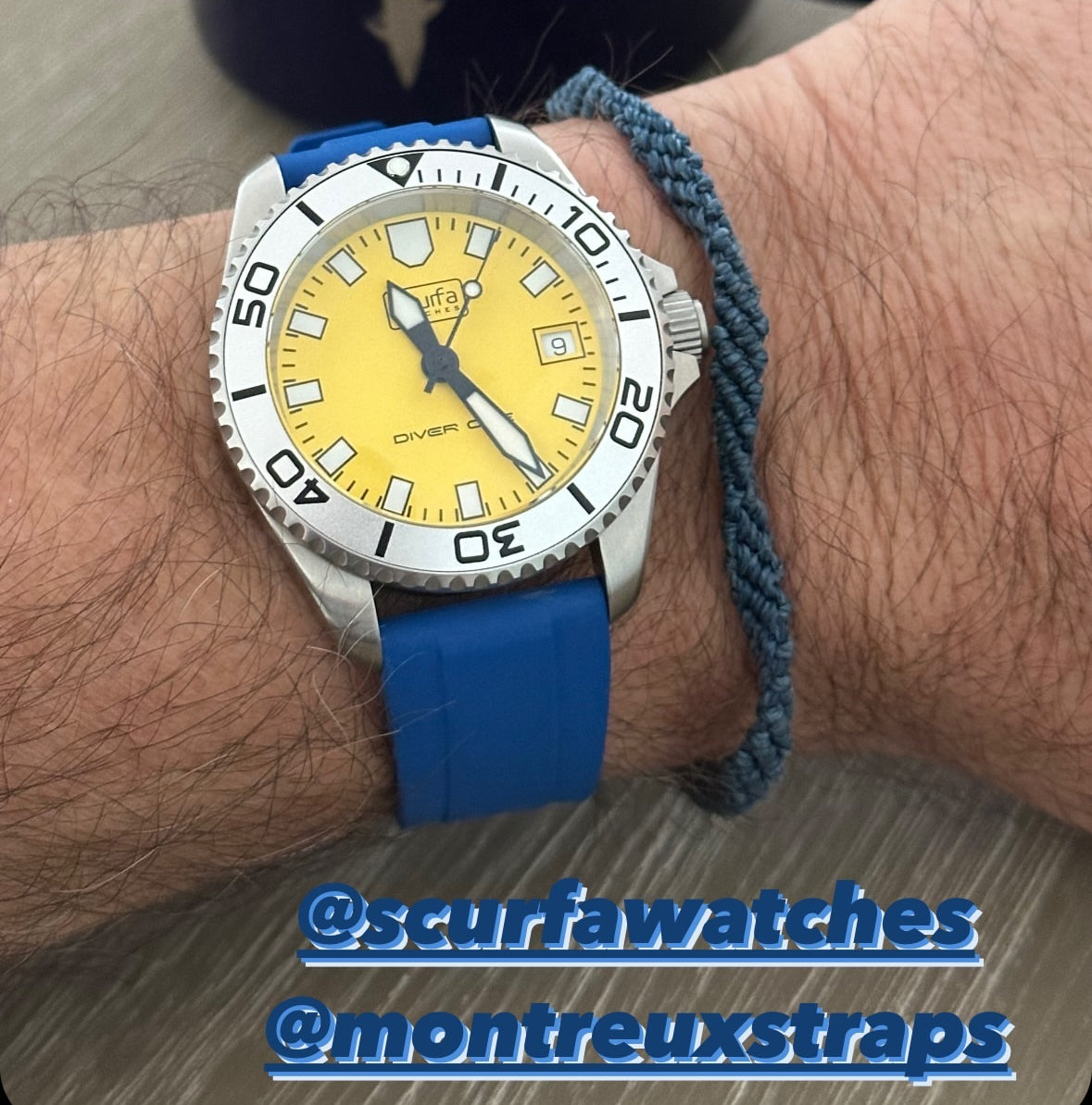 20mm Blue FKM Rubber Strap