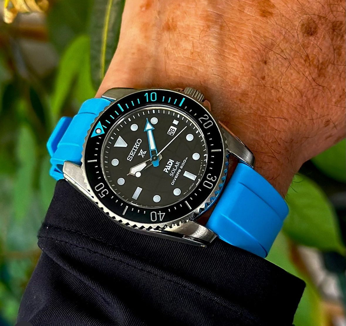20mm Miami Blue FKM Rubber Strap