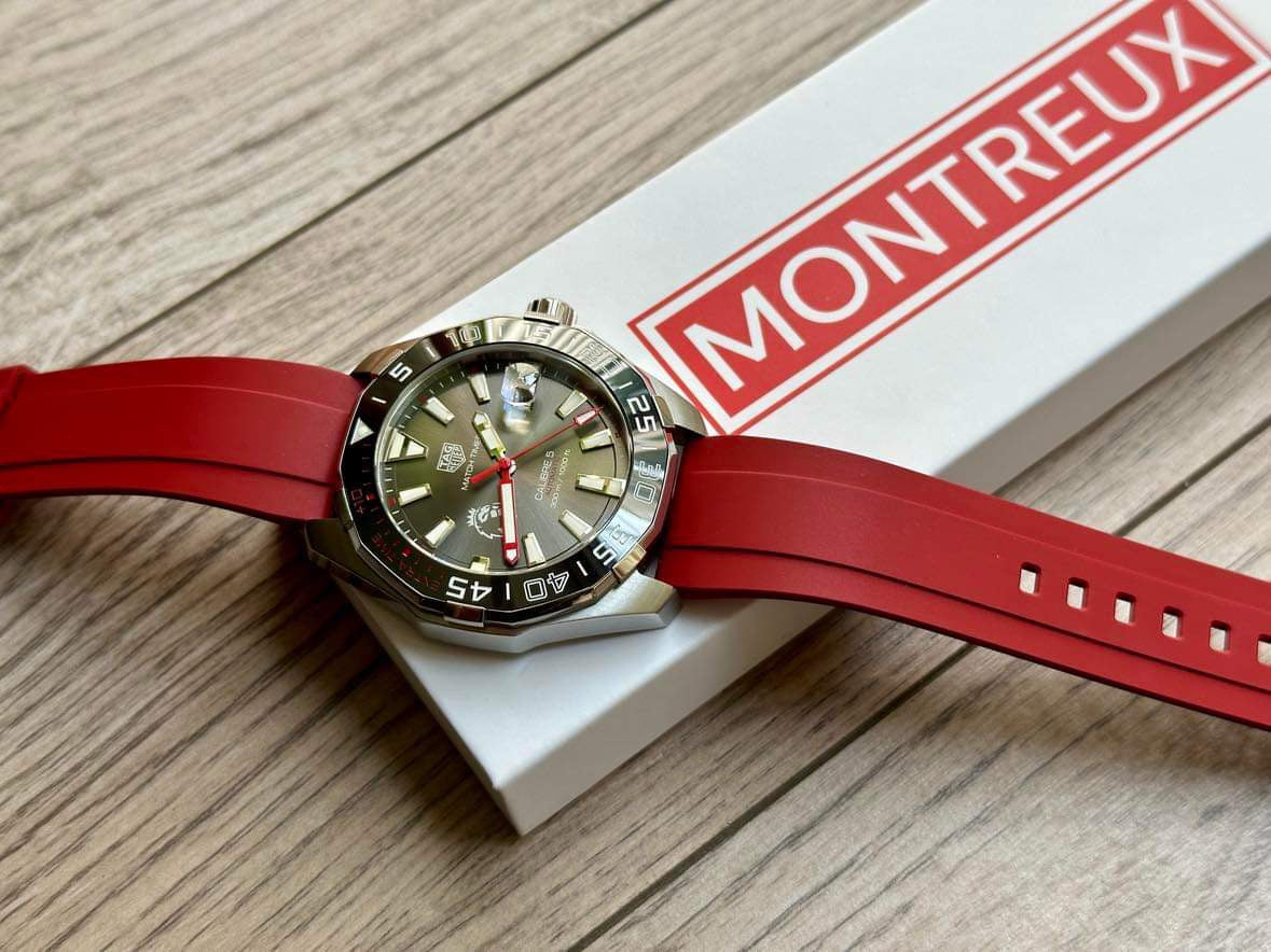 22mm Dark Red FKM Rubber Strap