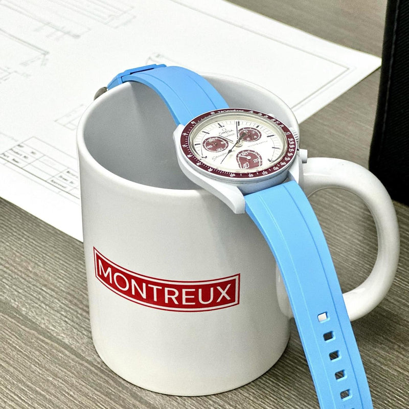 20mm Miami Blue FKM Rubber Strap