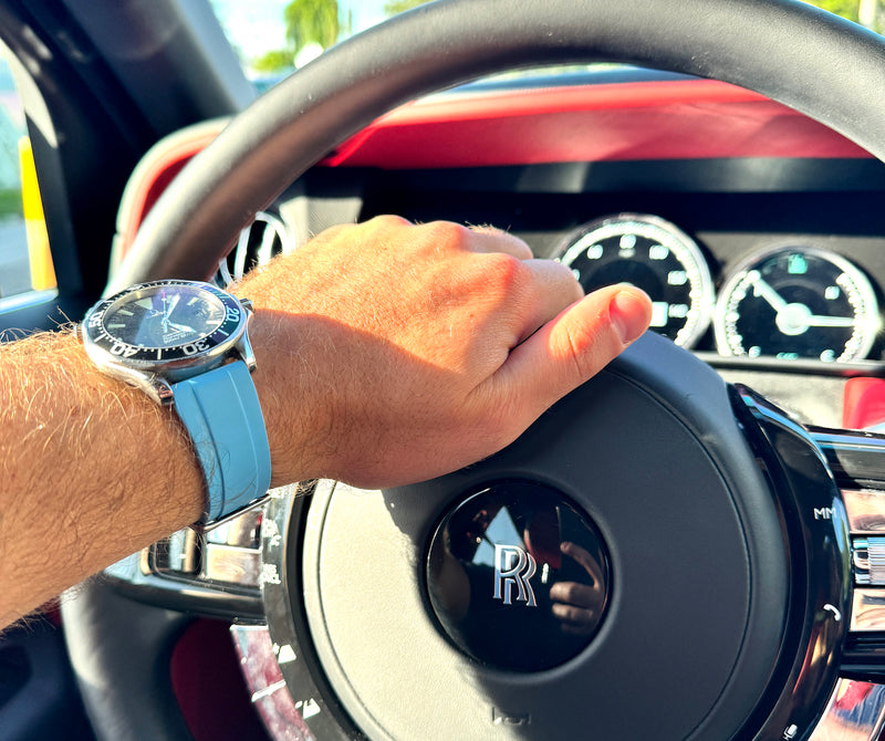 20mm Miami Blue FKM Rubber Strap