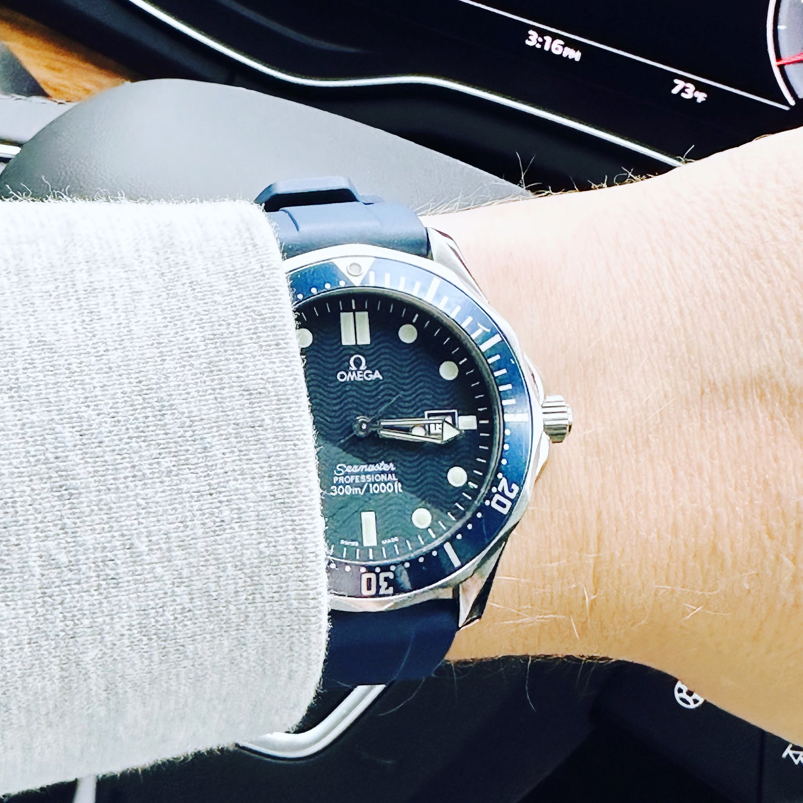 20mm Navy Blue FKM Rubber Strap