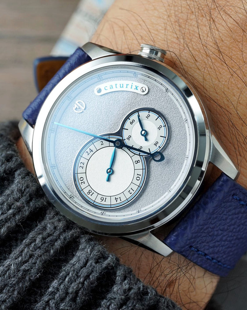 20mm Navy Blue French Epsom Leather Strap