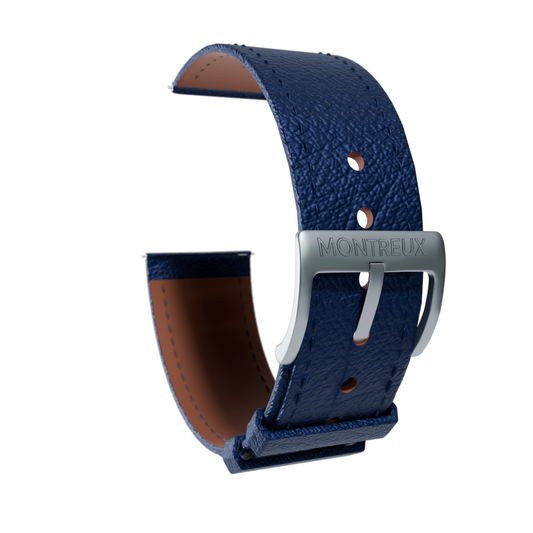 20mm Navy Blue French Epsom Leather Strap