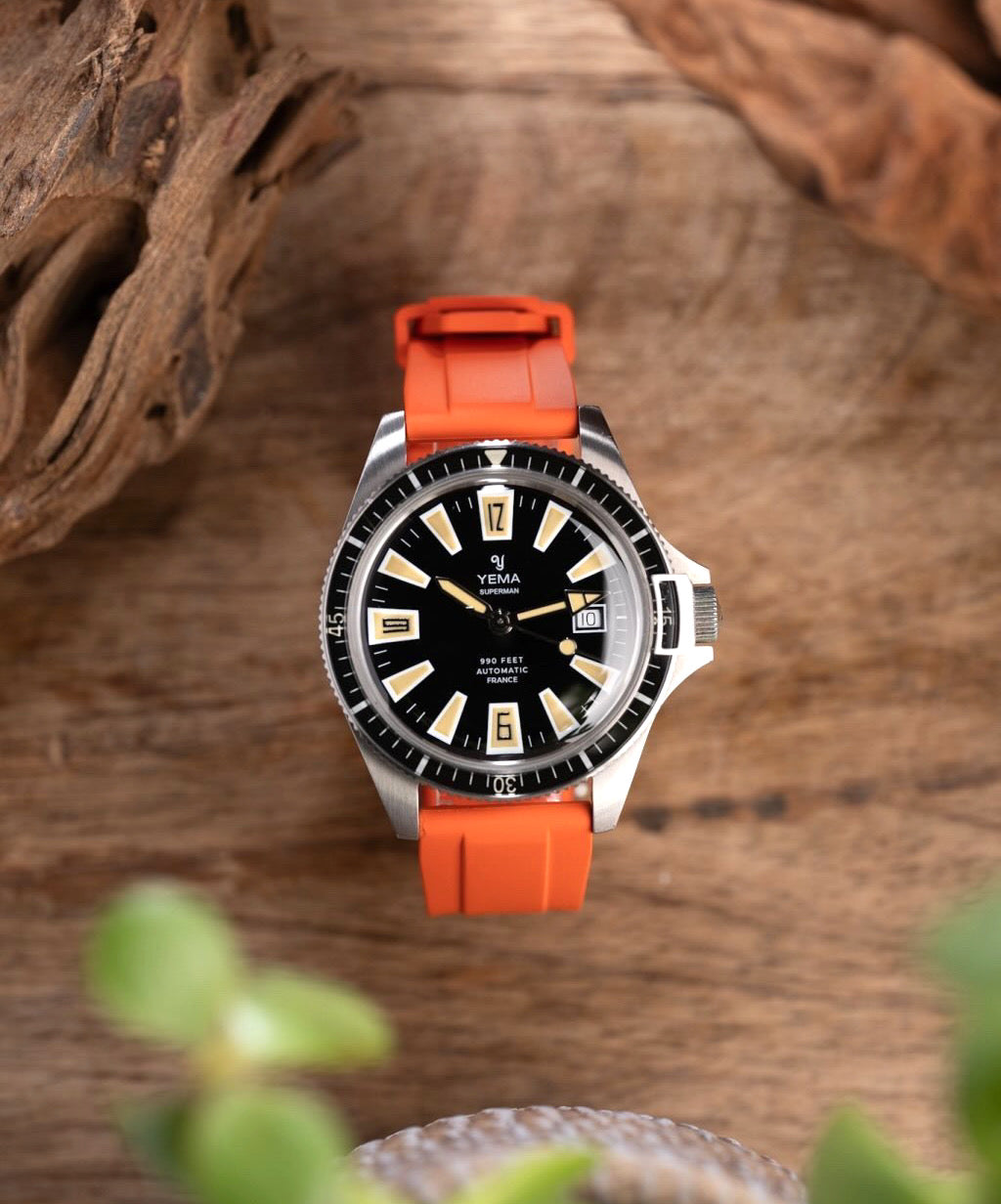 Orange rubber online strap