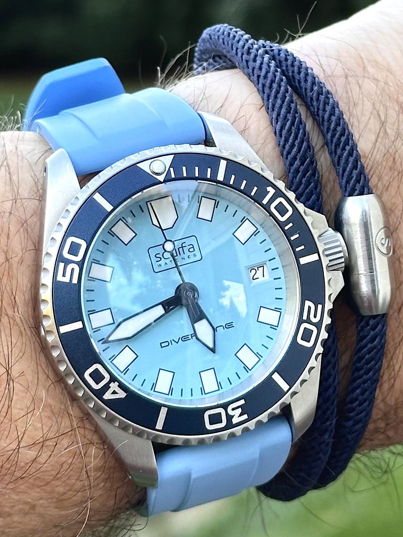 20mm Miami Blue FKM Rubber Strap