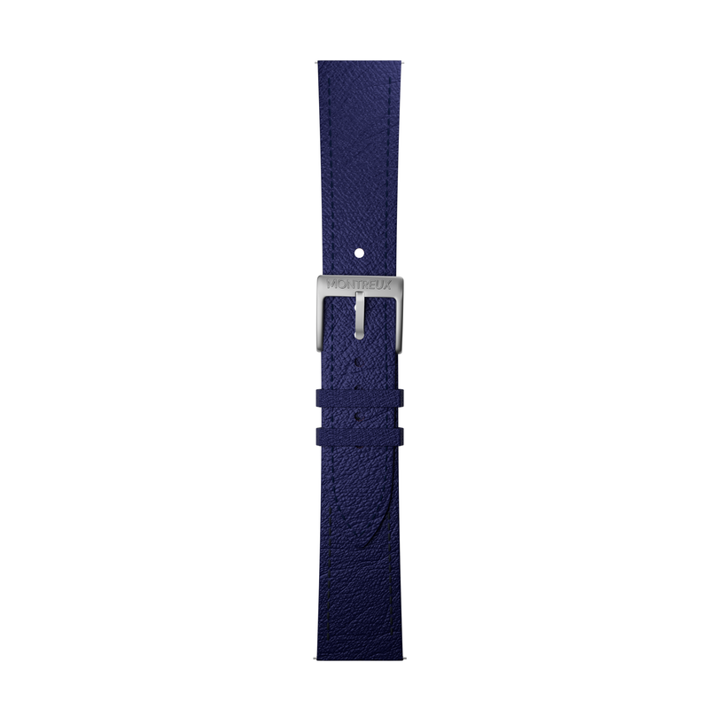 20mm Navy Blue French Epsom Leather Strap