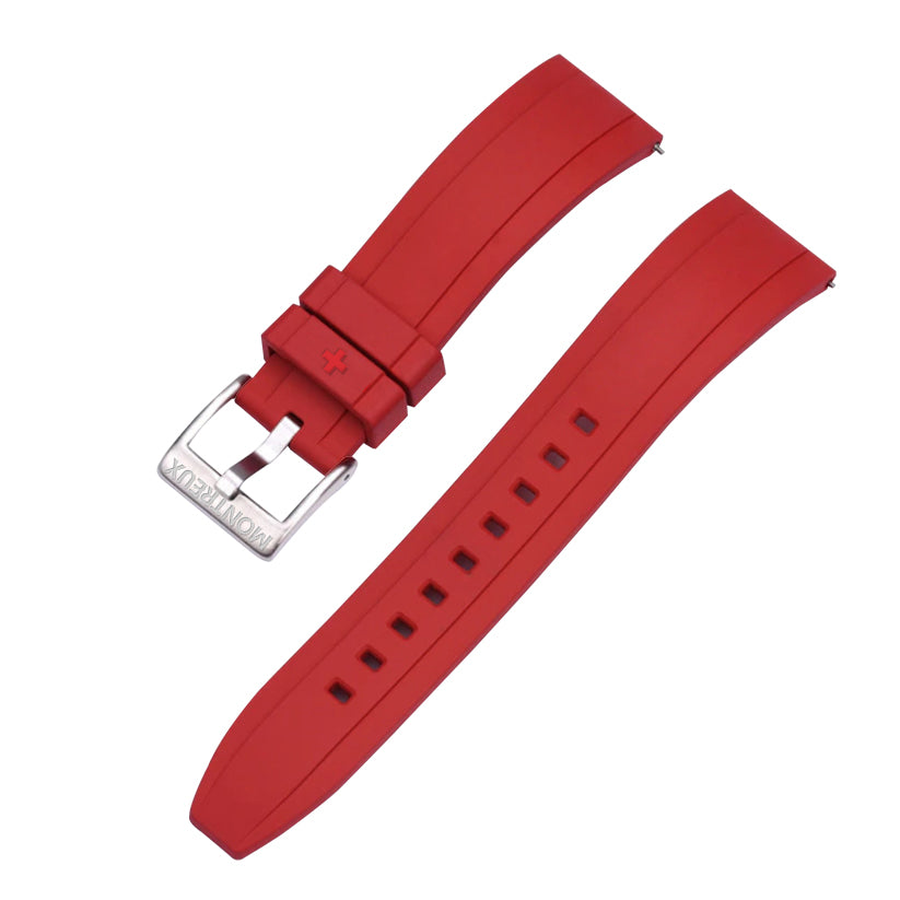 20mm Dark Red FKM Rubber Strap – MONTREUX